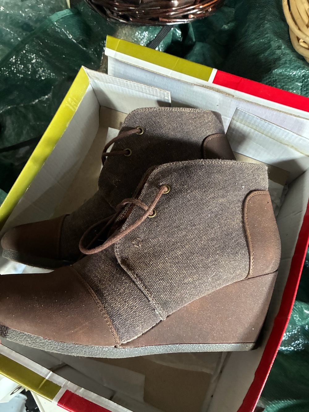 Pierre Dumas Brown Lace-Up Wedge Ankle Boots